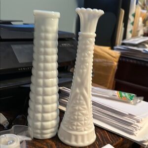 Elegant White Vase Set